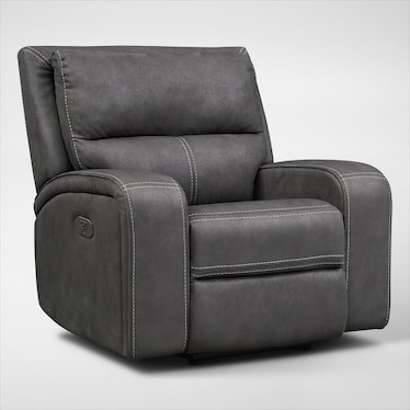 Burke Dual-Power Recliner - Charcoal