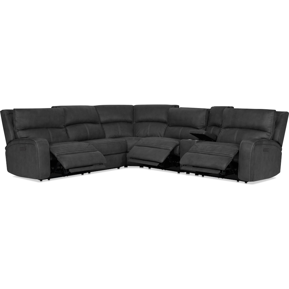 burke gray sectional   