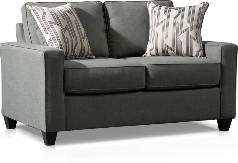 Burton Sofa and Loveseat Set Smoke Value City Furniture