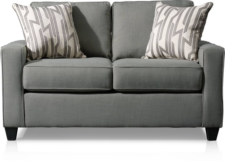 Burton Sofa and Loveseat Set Smoke Value City Furniture