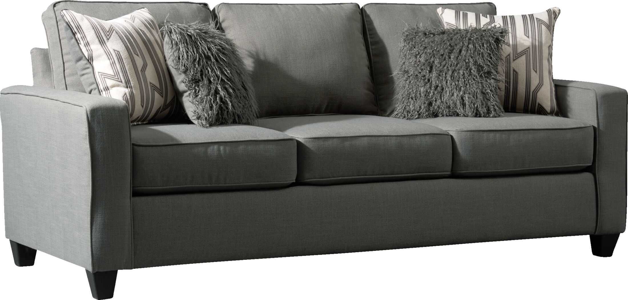 Burton Sofa Loveseat Chair and Ottoman Smoke