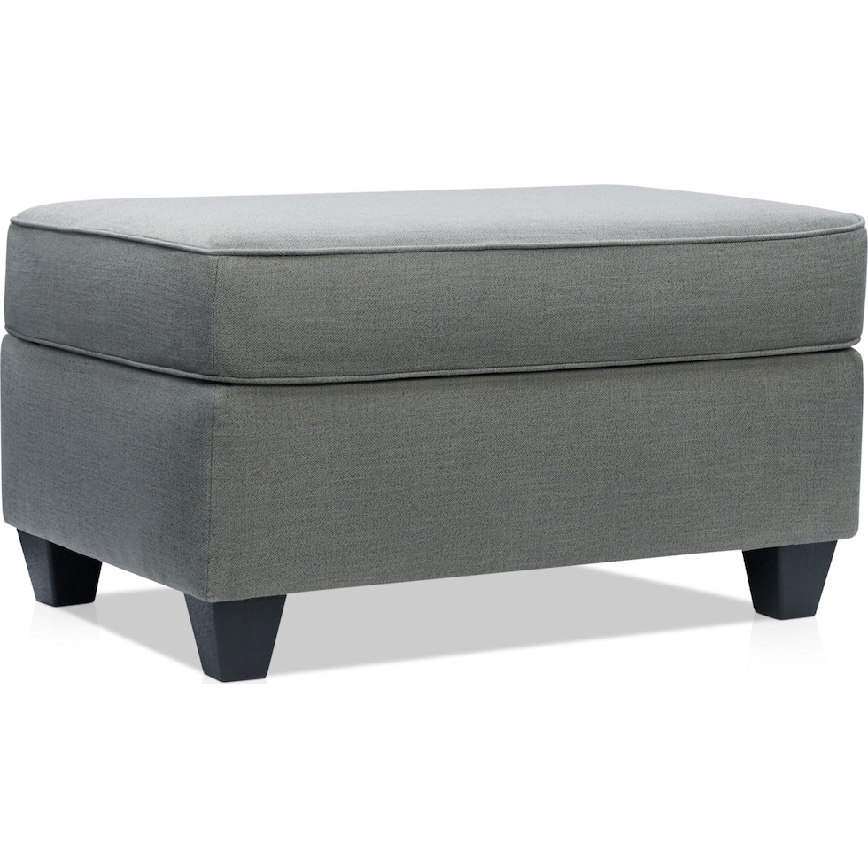 burton gray ottoman   