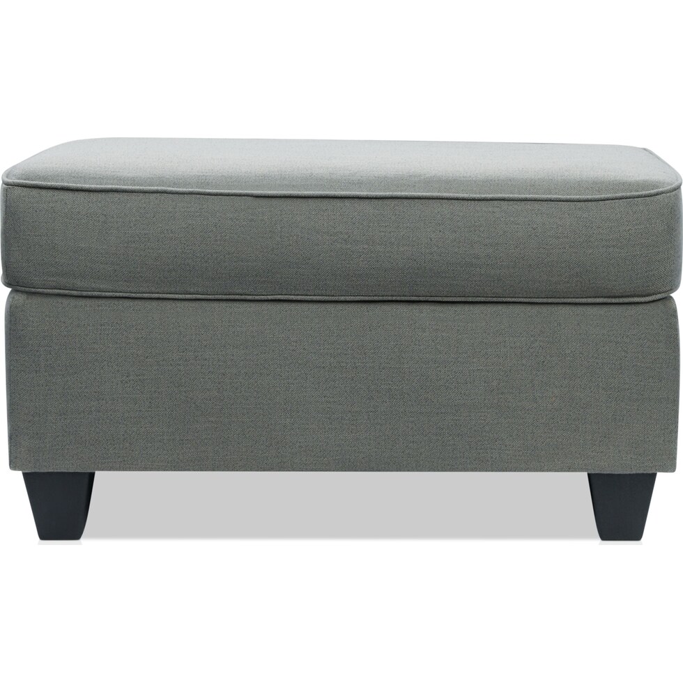 burton gray ottoman   