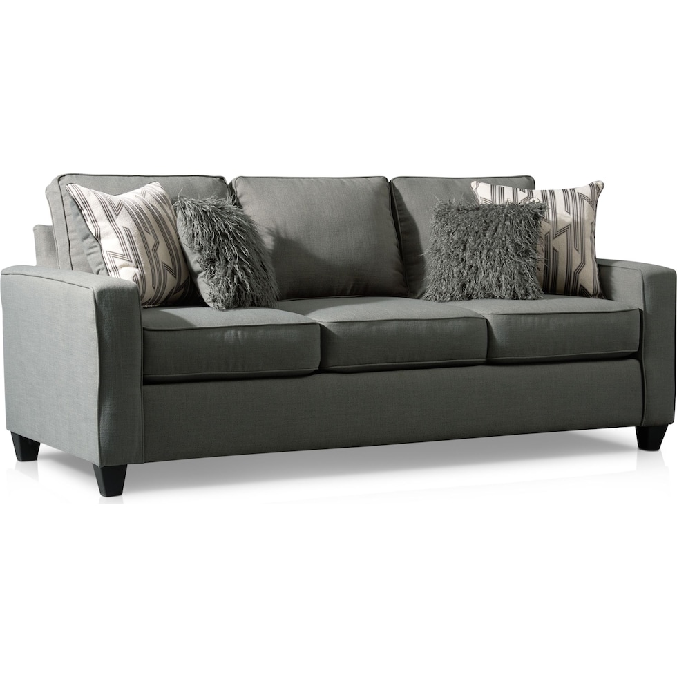 burton gray queen sleeper sofa   