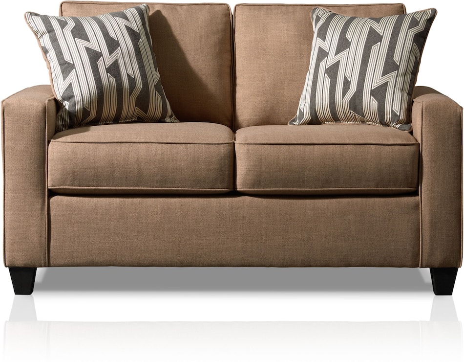Burton Sofa and Loveseat Set Taupe Value City Furniture