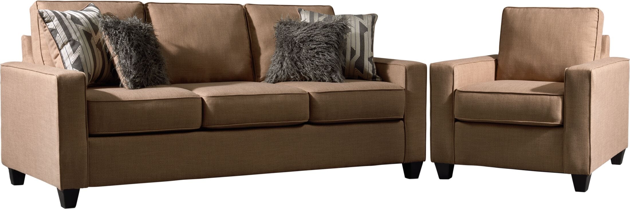 Burton Sofa and Chair Set Taupe Value City Furniture