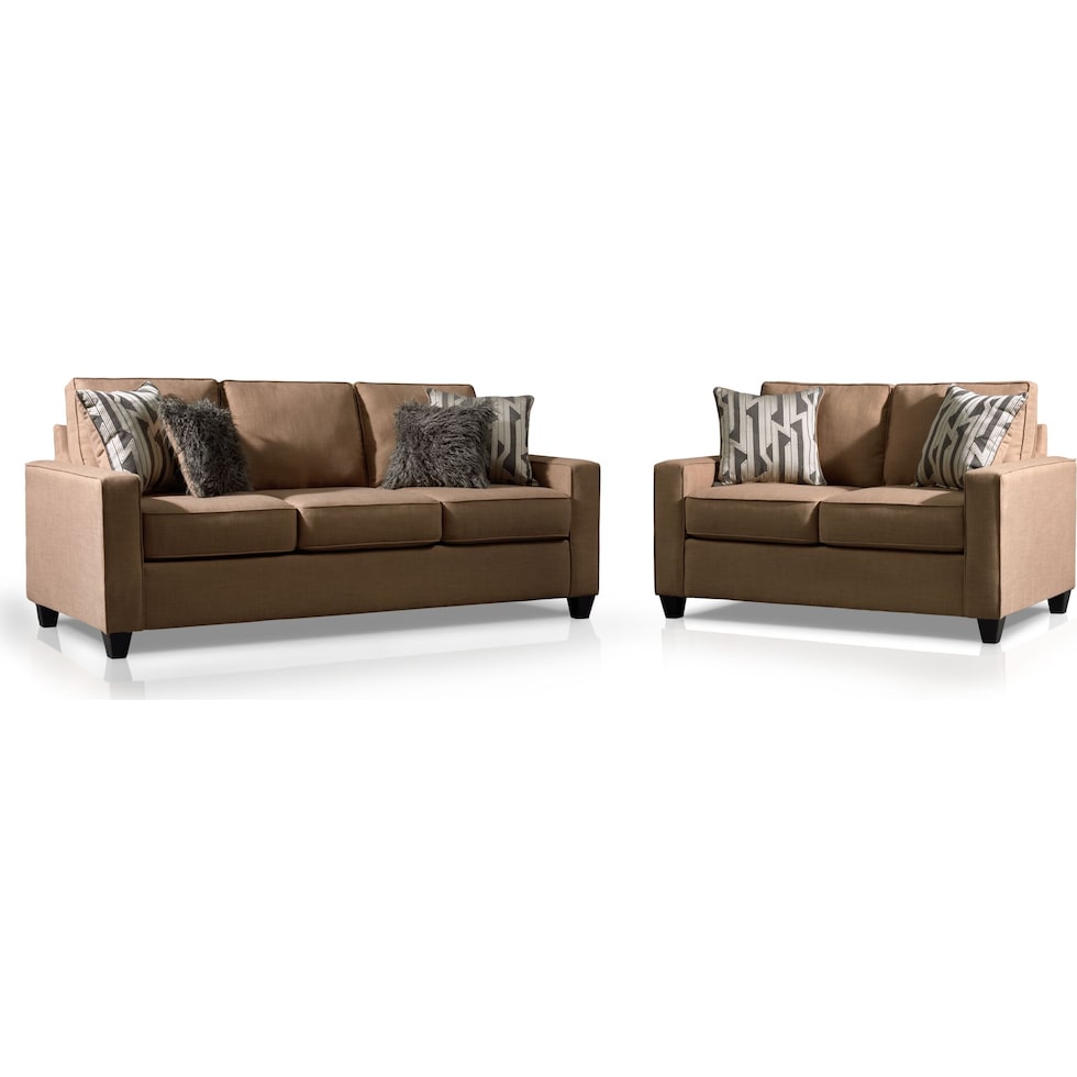 burton light brown  pc living room   