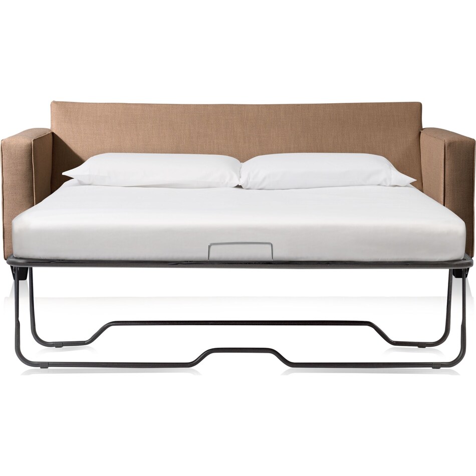 Burton Queen Memory Foam Sleeper Sofa and Loveseat Set Taupe Value