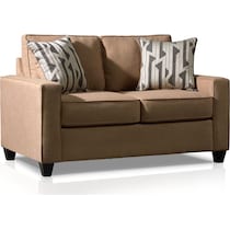 burton light brown loveseat   