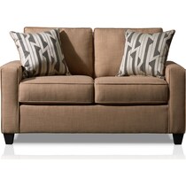 burton light brown loveseat   