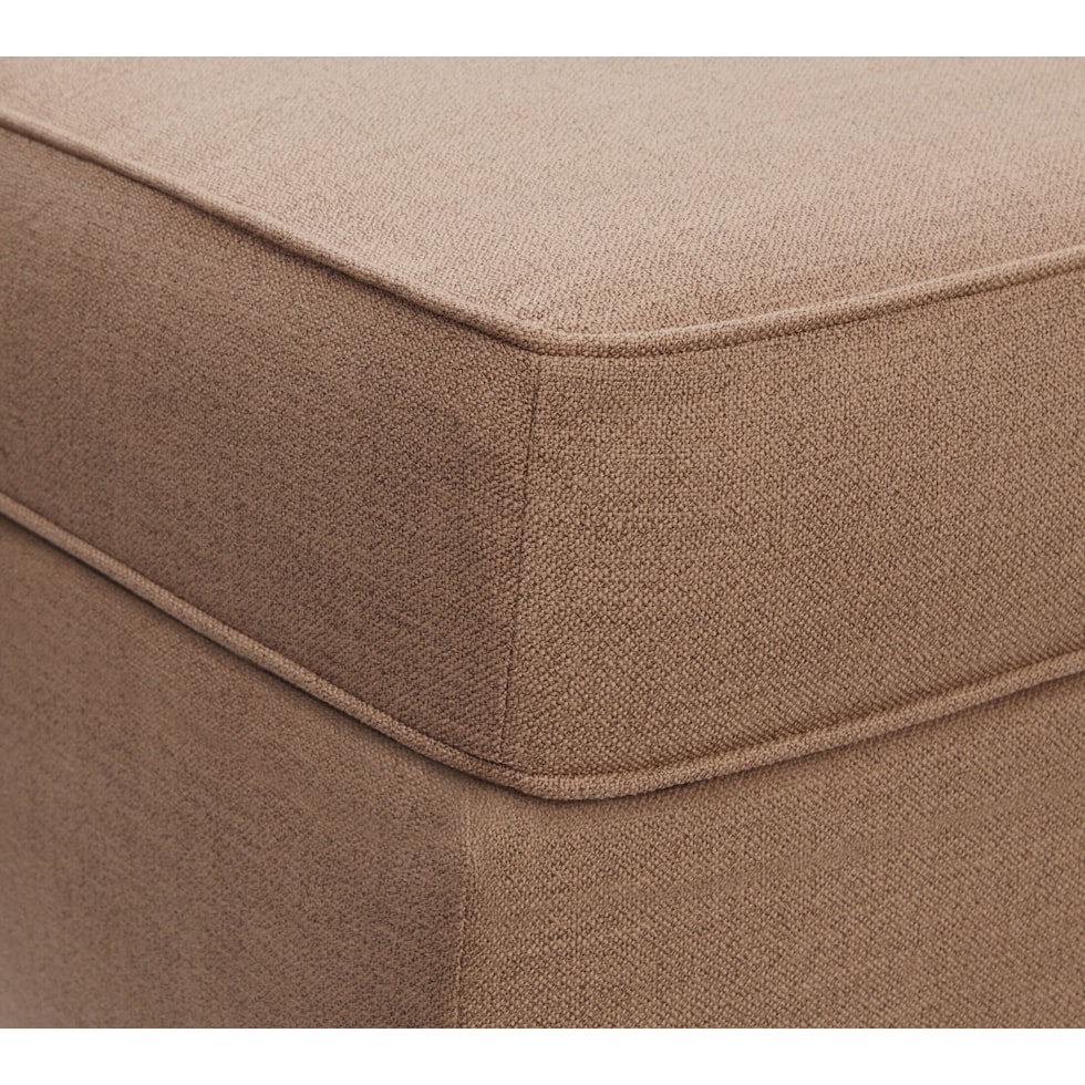 burton light brown ottoman   