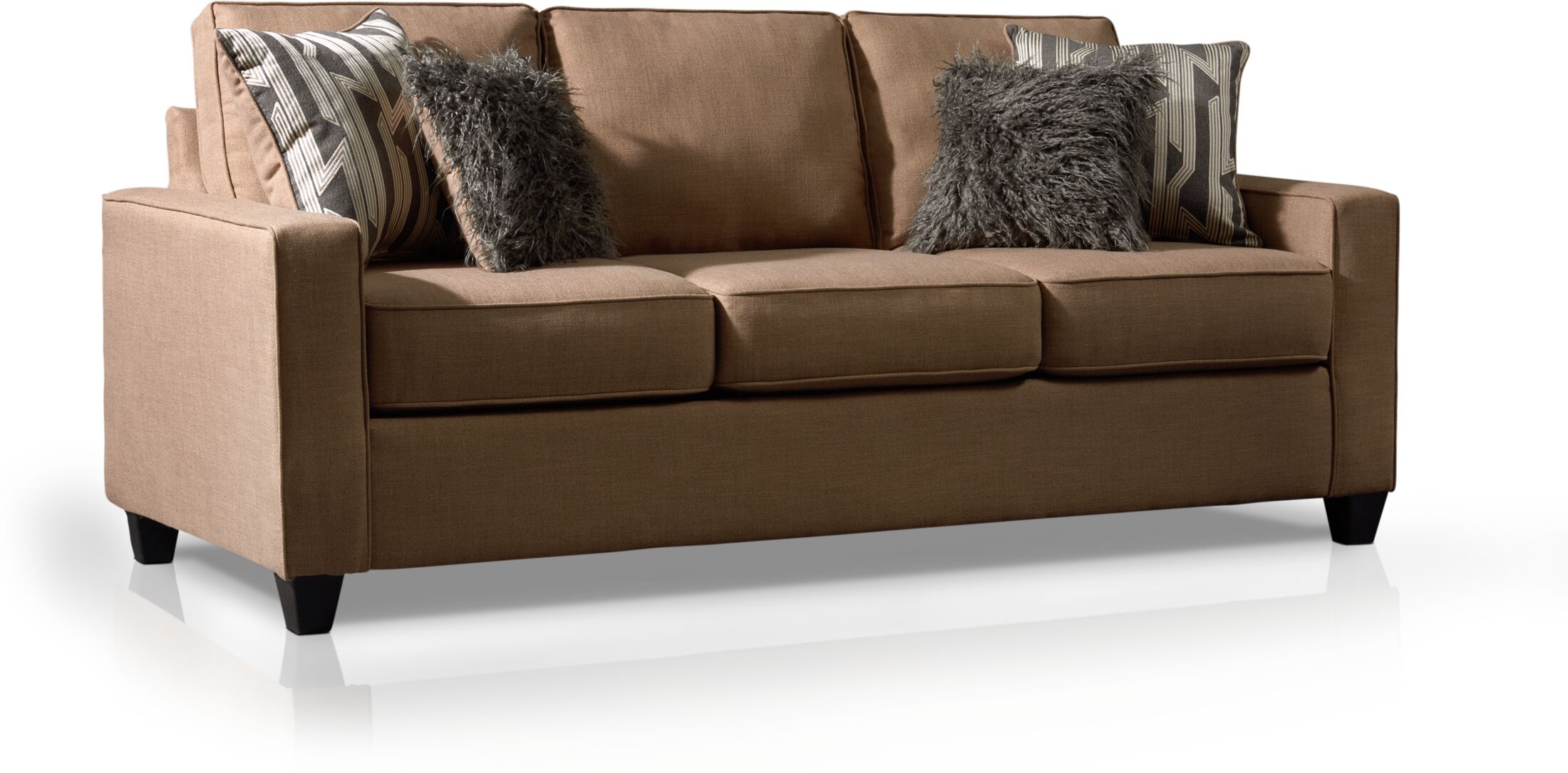 Burton Queen Memory Foam Sleeper Sofa Taupe Value City Furniture