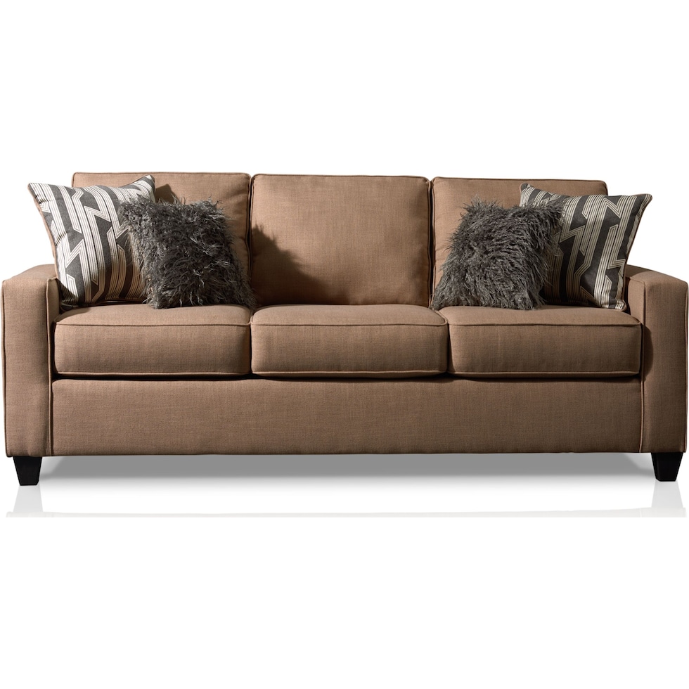 burton light brown sleeper sofa   