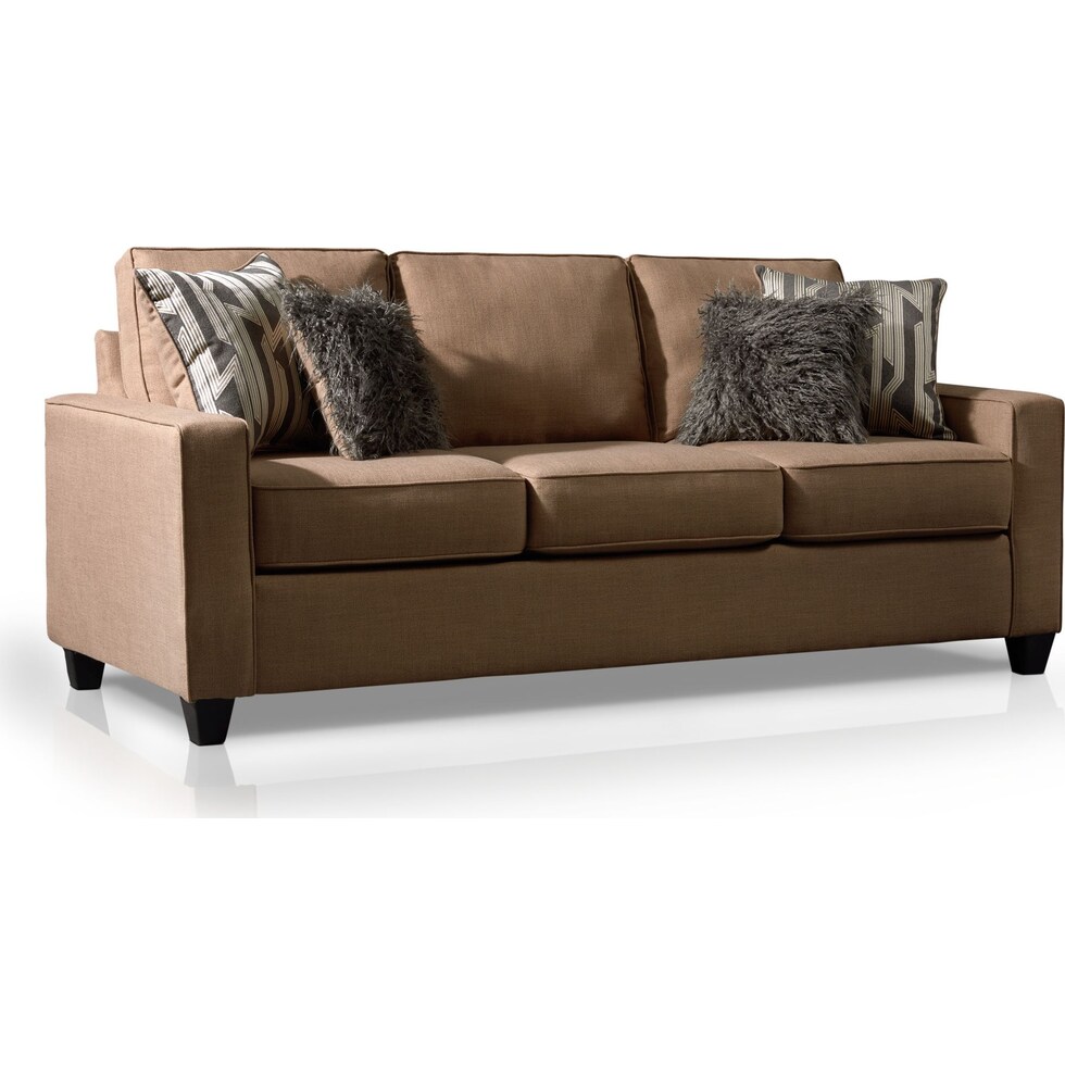 burton light brown sofa   