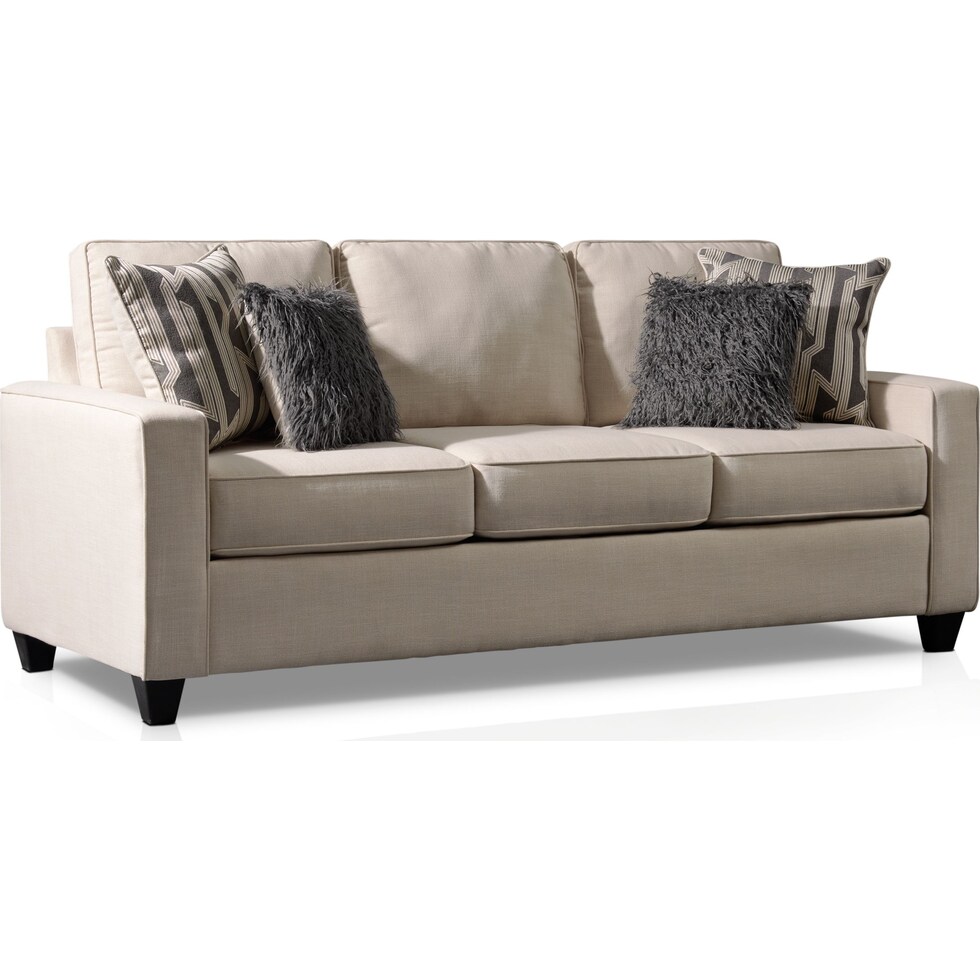 burton white queen sleeper sofa   