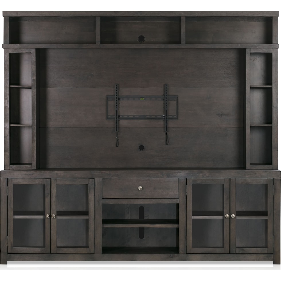 butler entertainment dark brown entertainment wall unit   