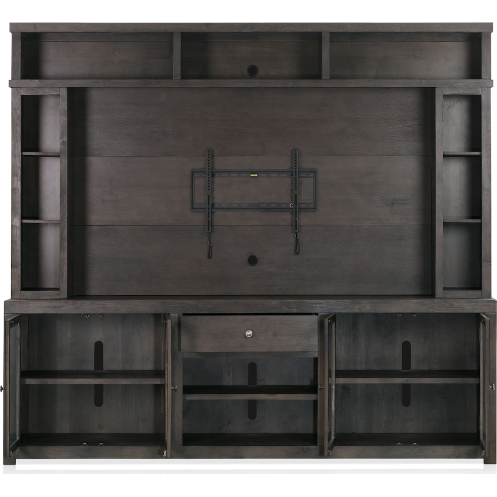 butler entertainment dark brown entertainment wall unit   