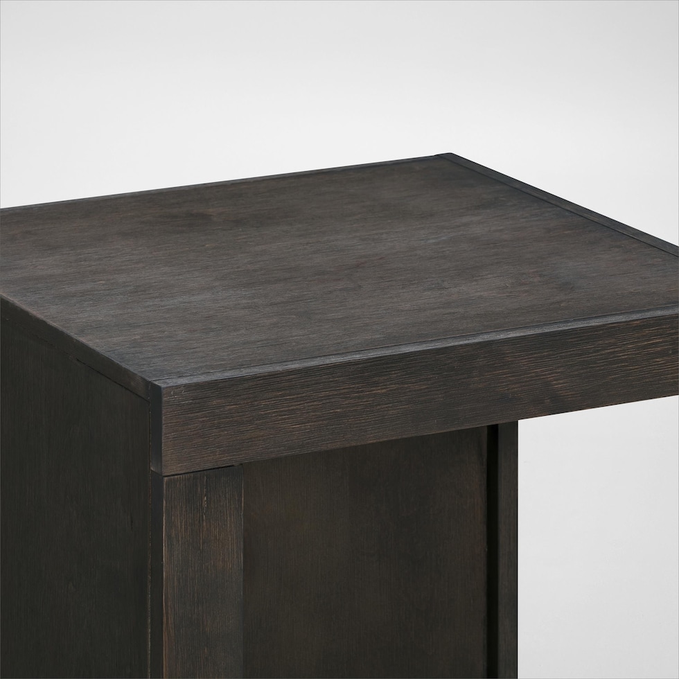 butler dark brown end table   