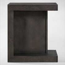 butler dark brown end table   