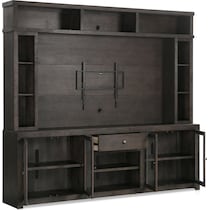 butler dark brown entertainment wall unit   