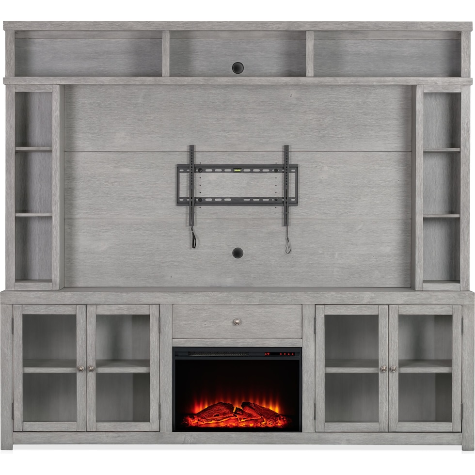 butler gray entertainment wall unit   