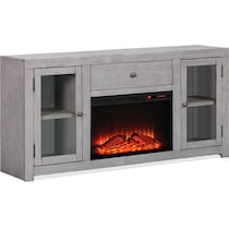 butler gray fireplace tv stand   