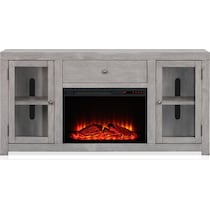 butler gray fireplace tv stand   