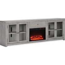 butler gray fireplace tv stand   