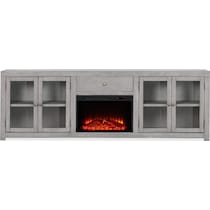 butler gray fireplace tv stand   