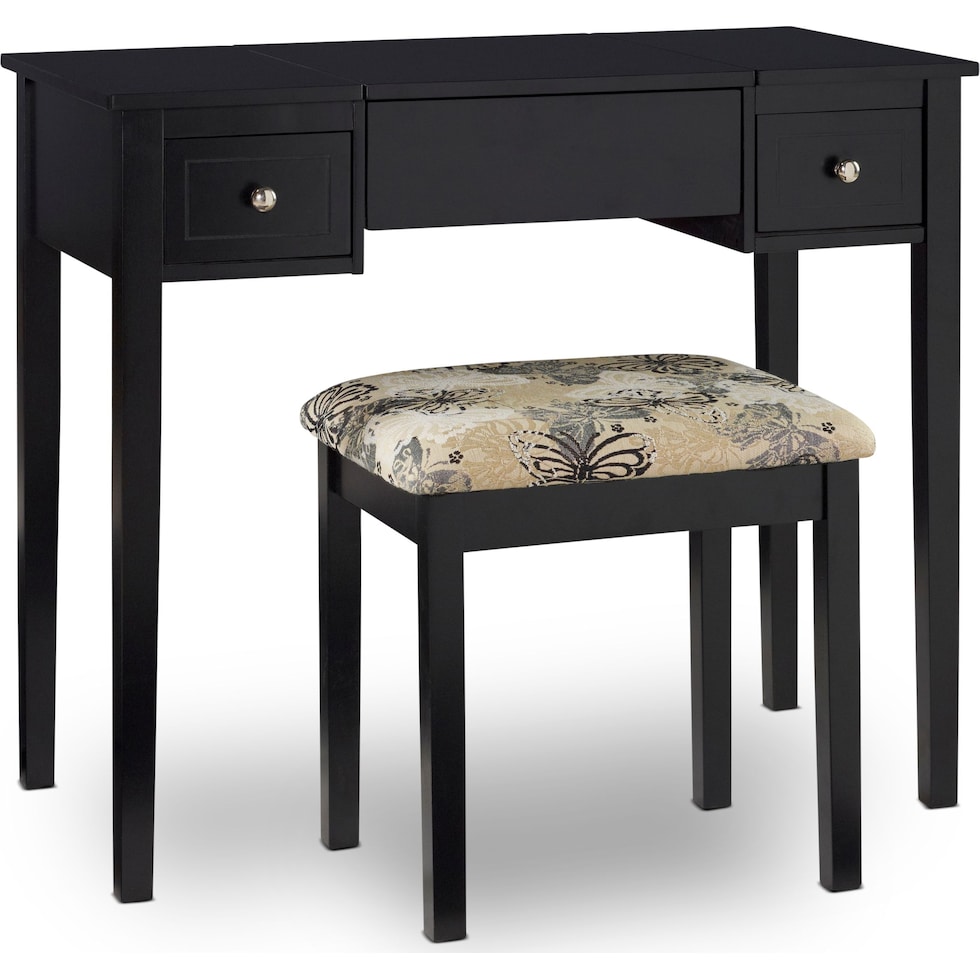 butterfly black vanity desk   