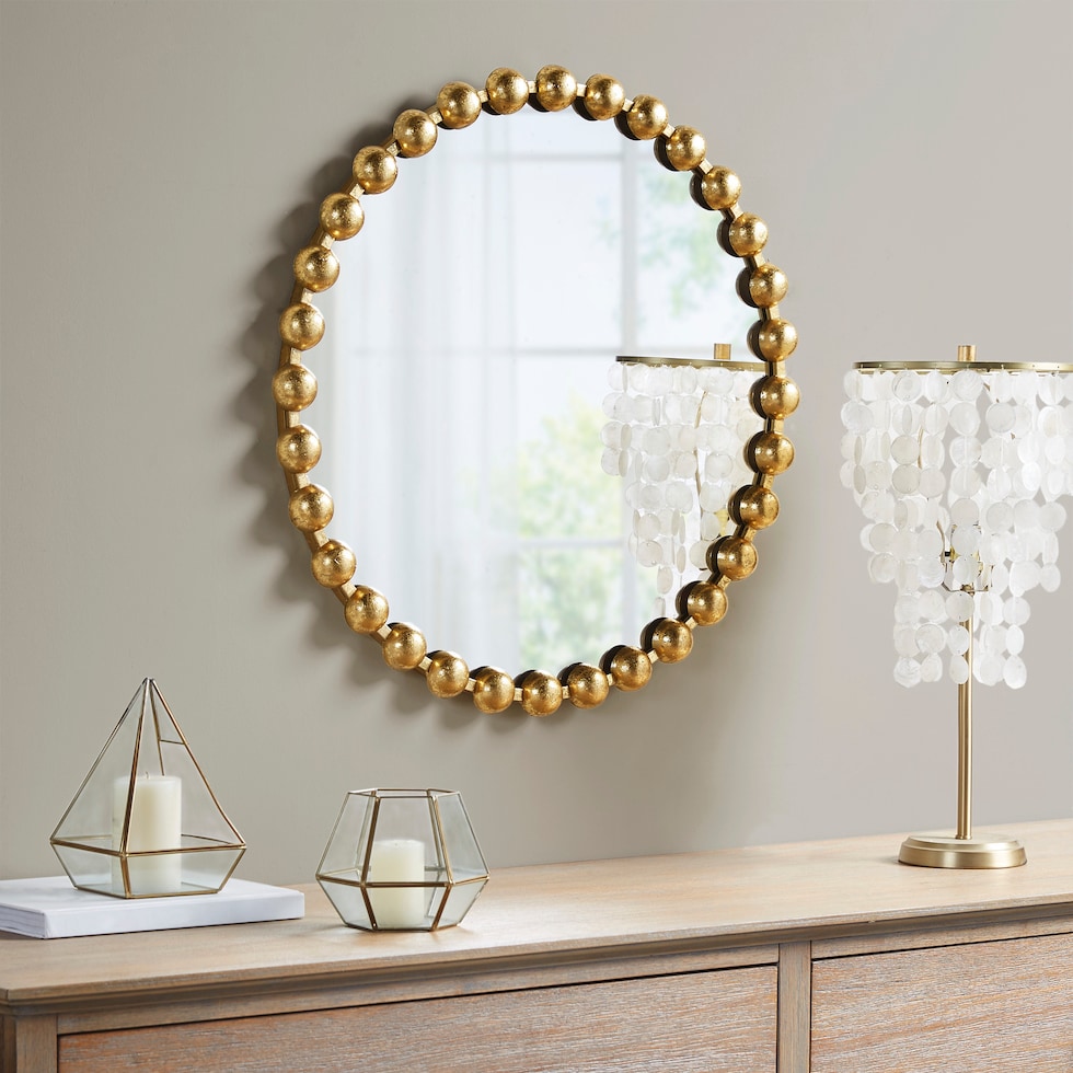 button gold mirror   