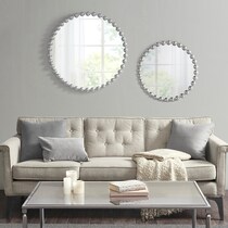 button silver mirror   
