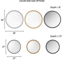 button silver mirror   