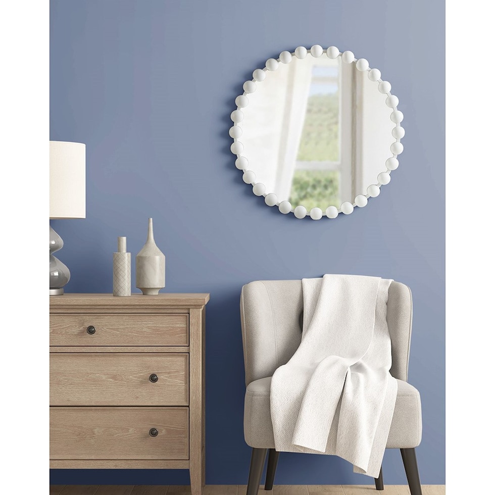 button white mirror   