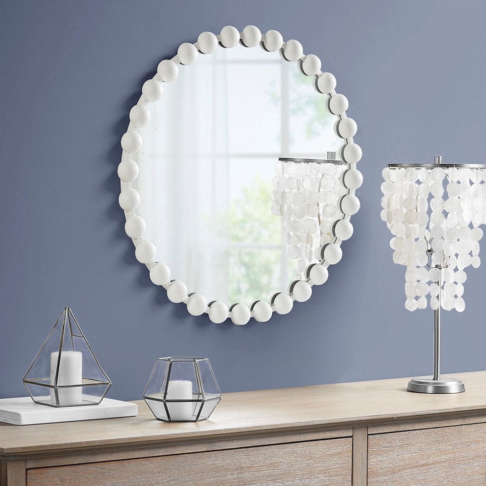 button white mirror   