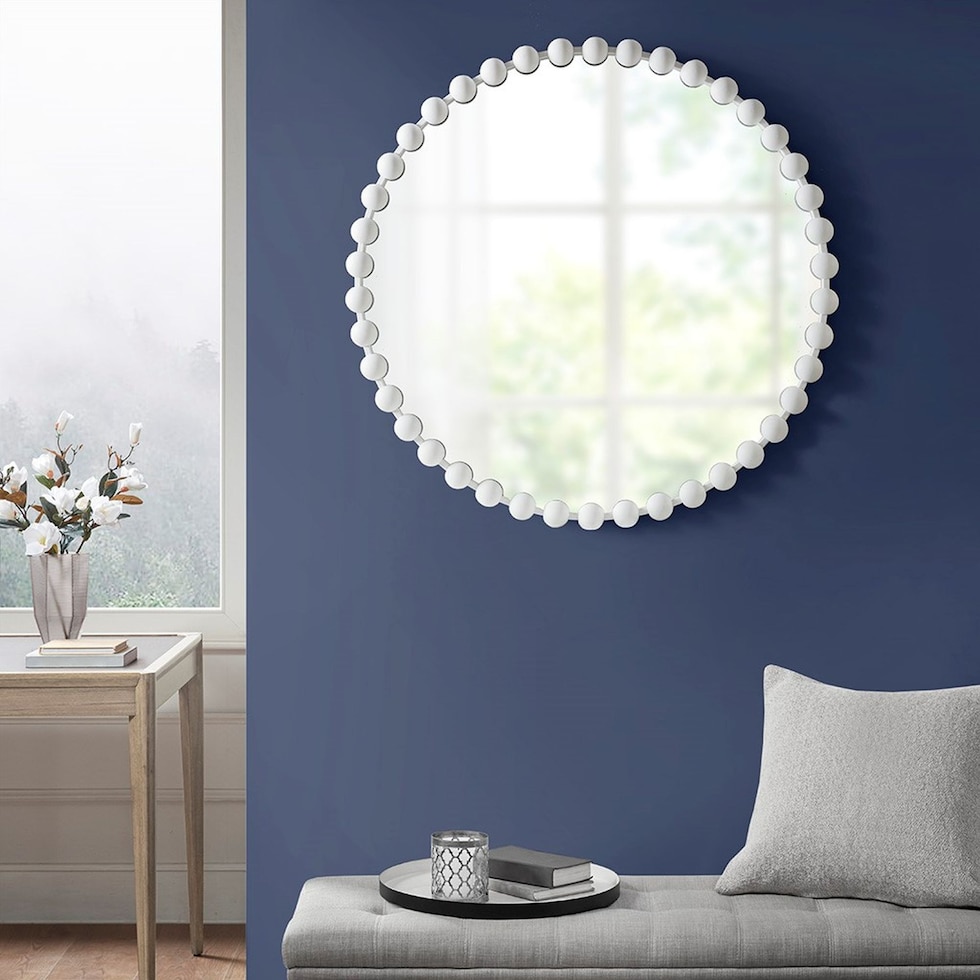 button white mirror   