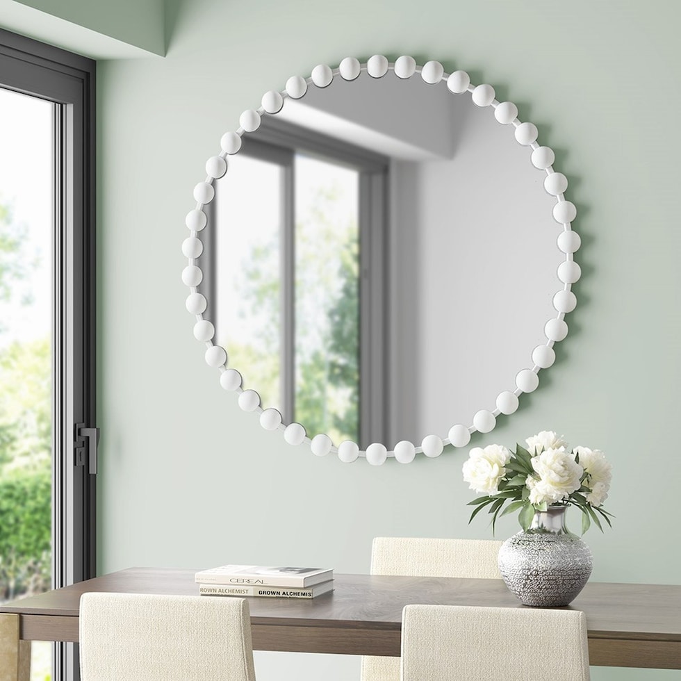 button white mirror   