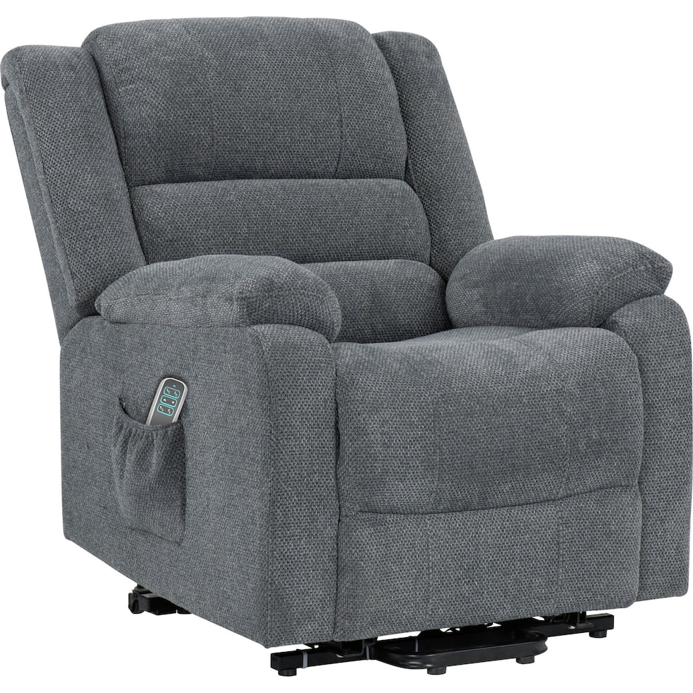 buxton gray recliner   