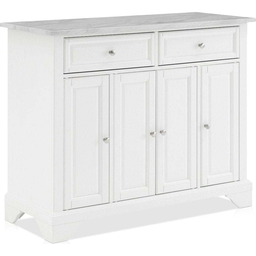 byrde white kitchen island   