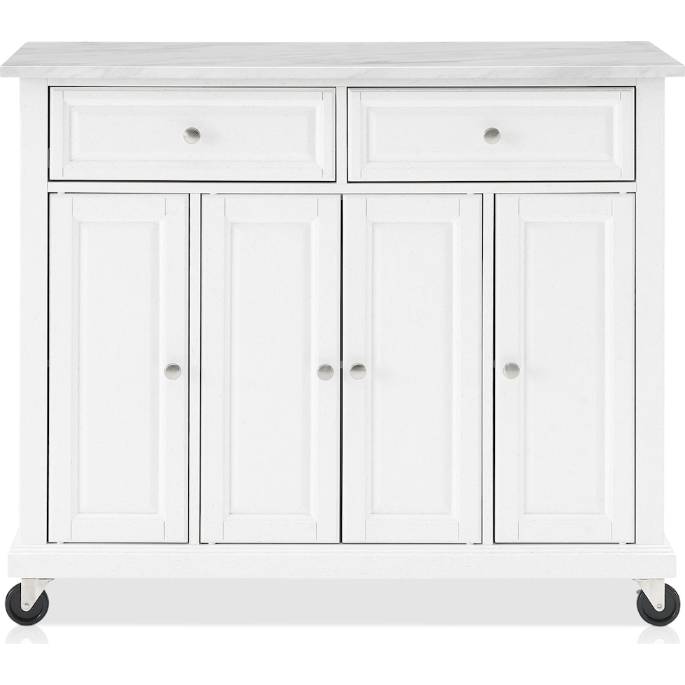byrde white kitchen island   