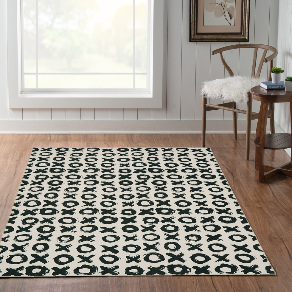 byron black area rug  x    