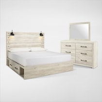 cabin white  pc queen bedroom   