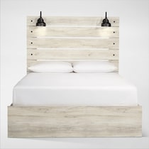 cabin white queen bed   