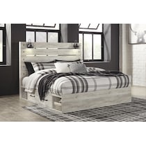 cabin white queen bed   