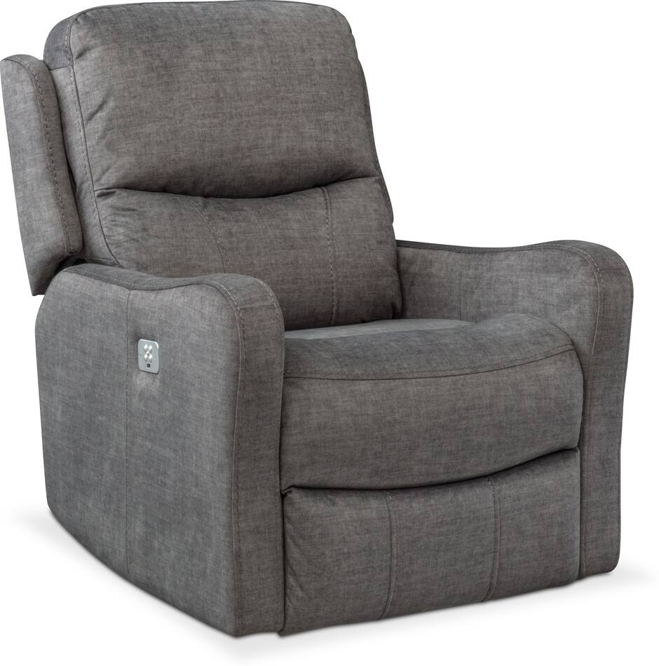 Cabo DualPower Recliner Gray Value City Furniture