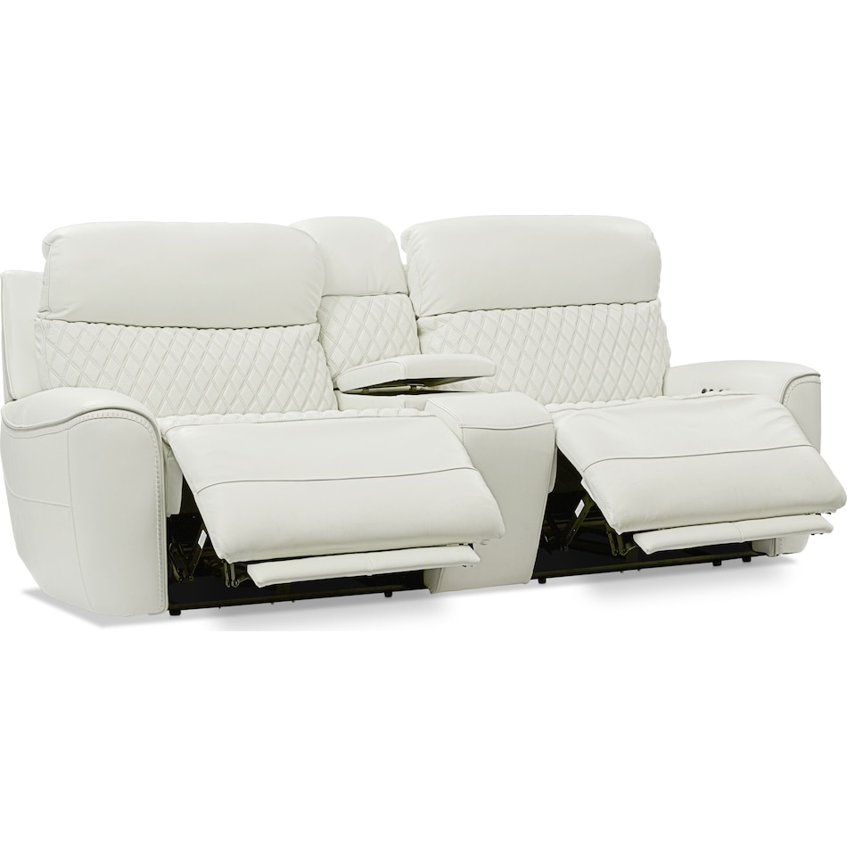 cabrera white power reclining loveseat   