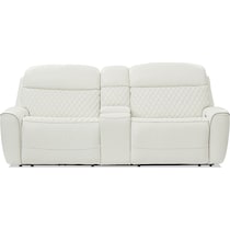 cabrera white power reclining loveseat   
