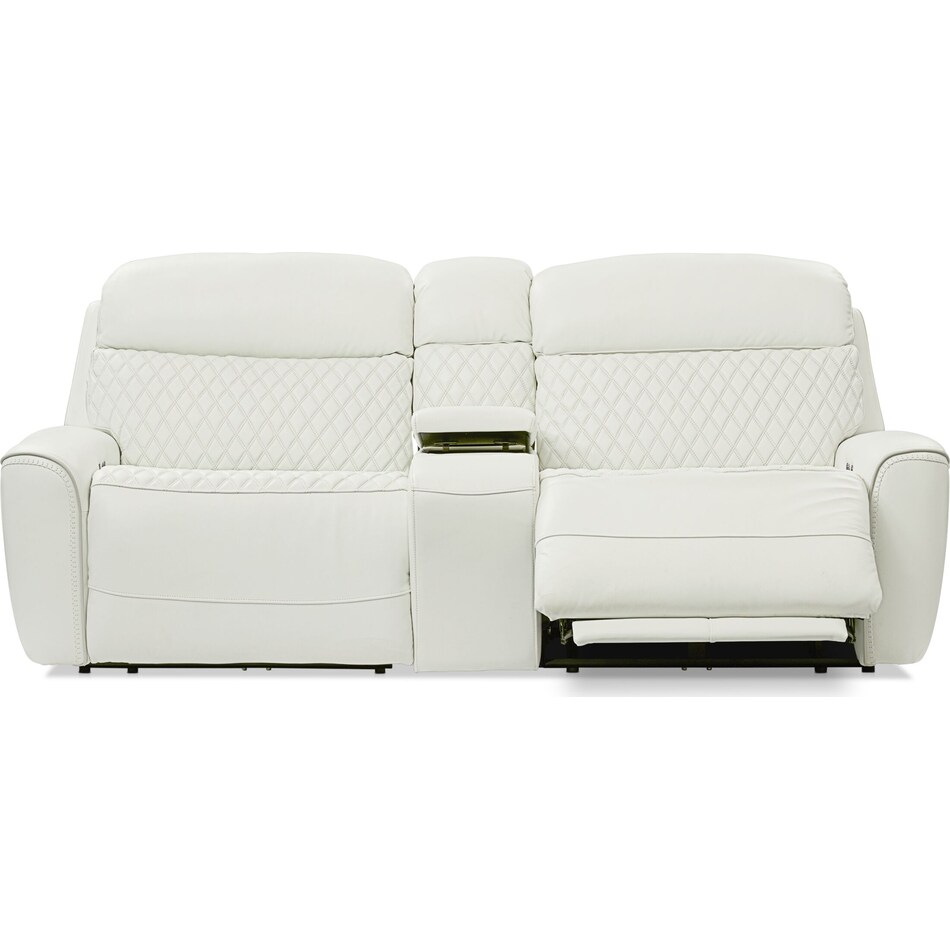cabrera white power reclining loveseat   