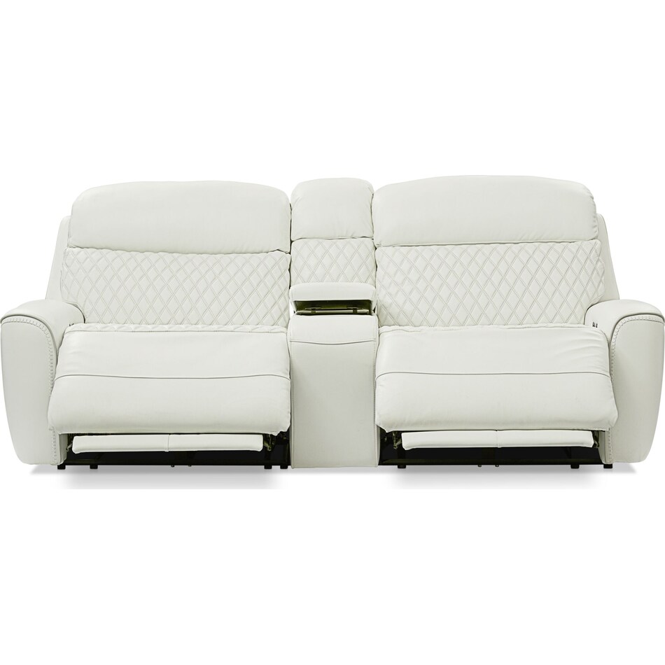 cabrera white power reclining loveseat   