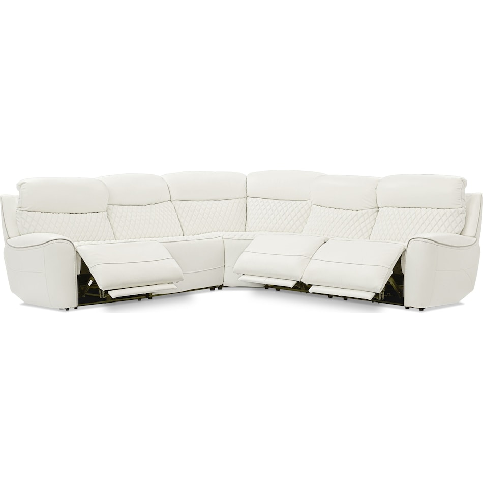 cabrera white power reclining sectional   